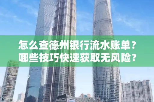 怎么查德州银行流水账单？哪些技巧快速获取无风险？