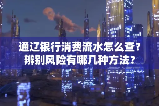 通辽银行消费流水怎么查？辨别风险有哪几种方法？